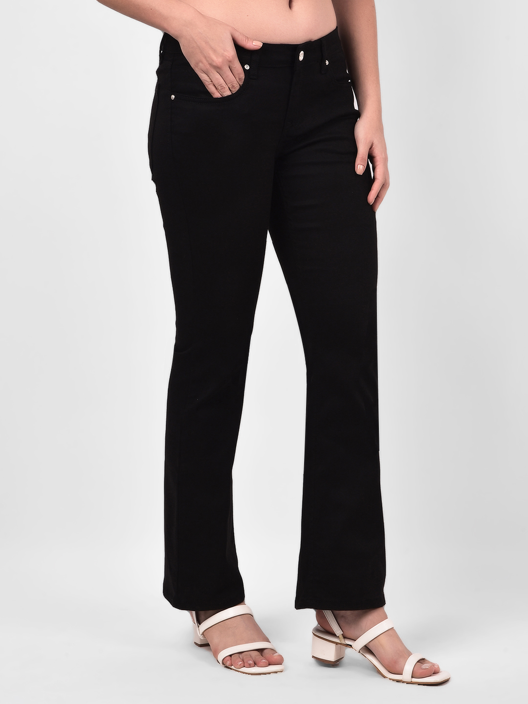 Numero Uno Women Solid Black Jeans